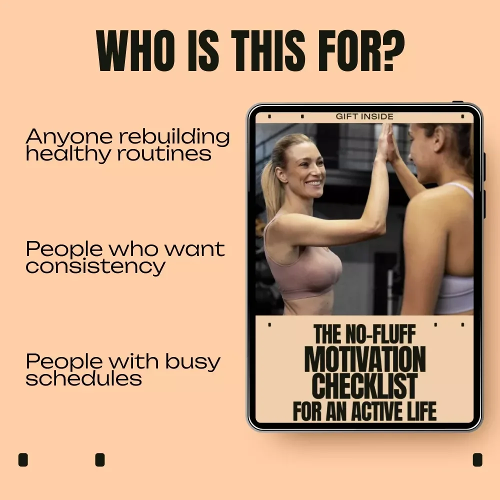 The No-Fluff Motivation Checklist for an Active Life – Simple Active Lifestyle Motivation Tips to Stay Consistent, Energized & Moving Daily (Digital Checklist Download)