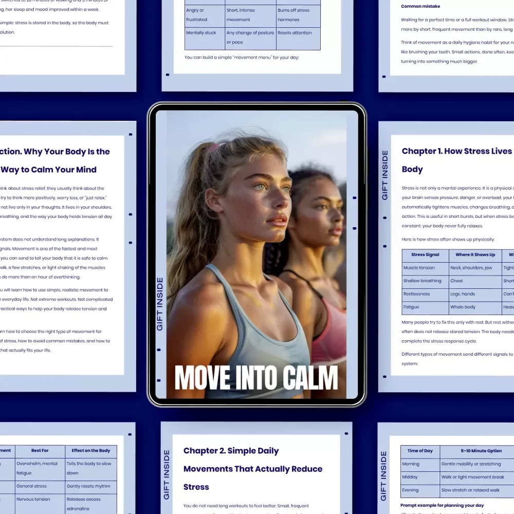 Move Into Calm – A Simple Guide to Movement for Stress Relief, Daily Body-Based Calm, and Lasting Emotional Balance