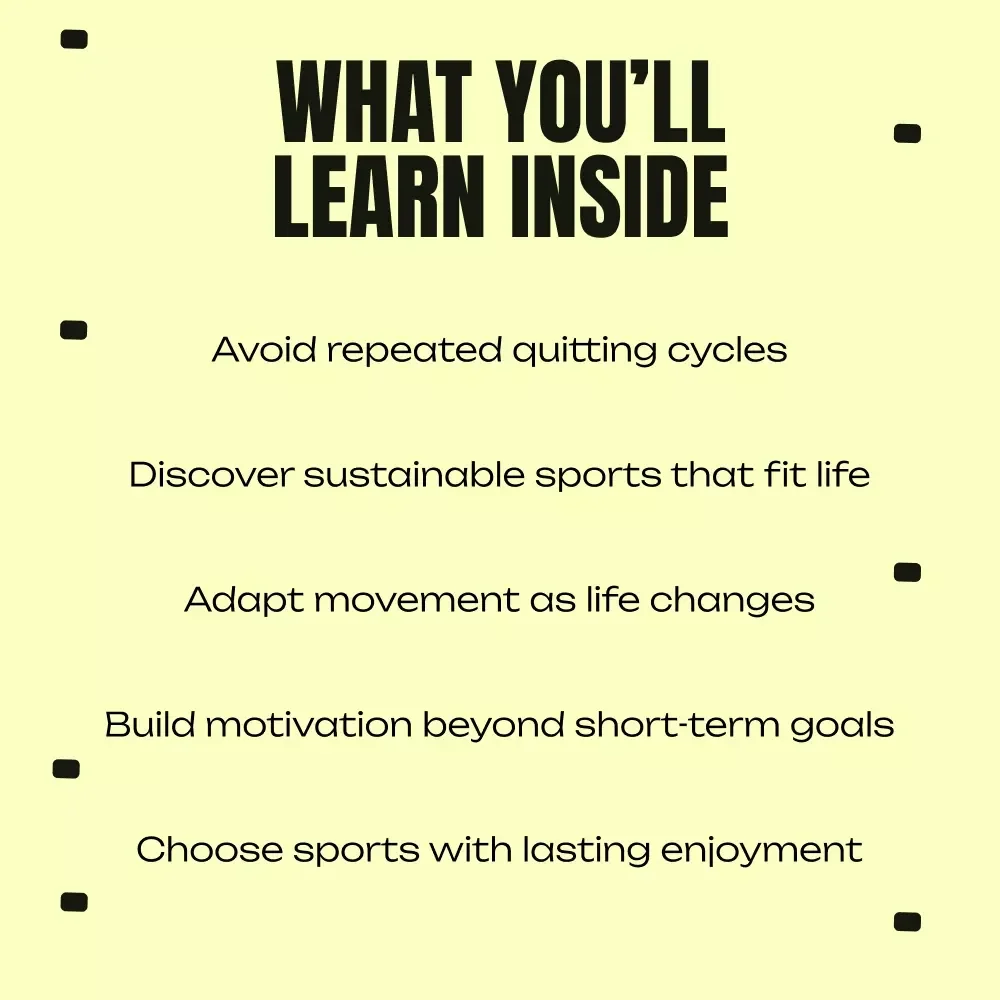 Find the Sport That Sticks with You – Practical Guide on how to choose a sport long term, Build Sustainable Motivation & Enjoy Movement for Life