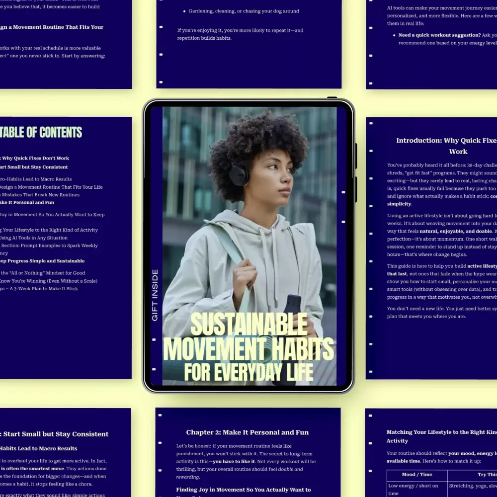 Sustainable Movement Habits For Everyday Life | Digital Guide for Building Active Lifestyle Habits That Stick | Simple Daily Movement Routine, Consistency & Long-Term Wellness