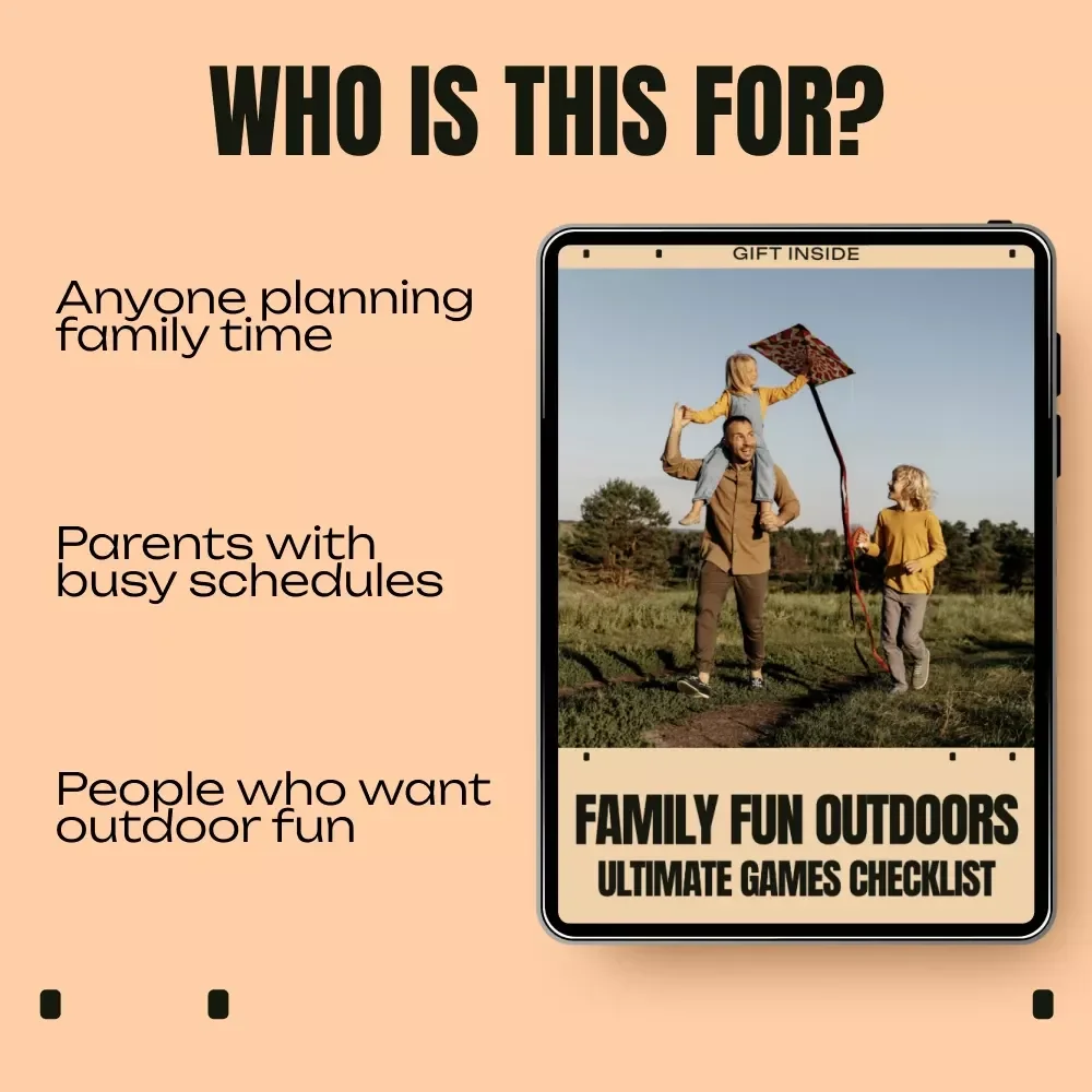 Family Fun Outdoors: Ultimate Games Checklist | Easy Outdoor Games for Family Bonding, Backyard Play & Screen-Free Fun