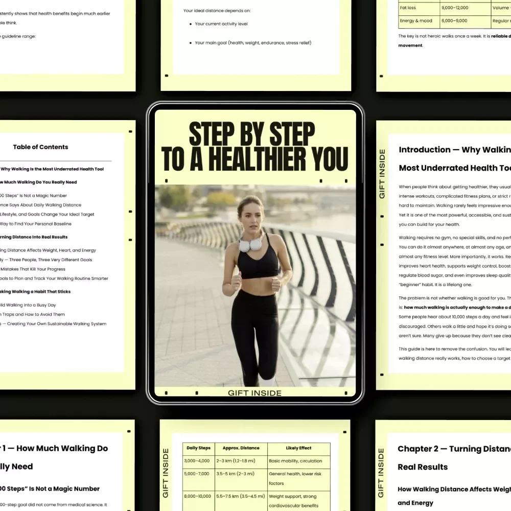 Step by Step to a Healthier You | Daily Walking Distance for Health Guide | Simple Walking Plan for Weight, Heart & Energy