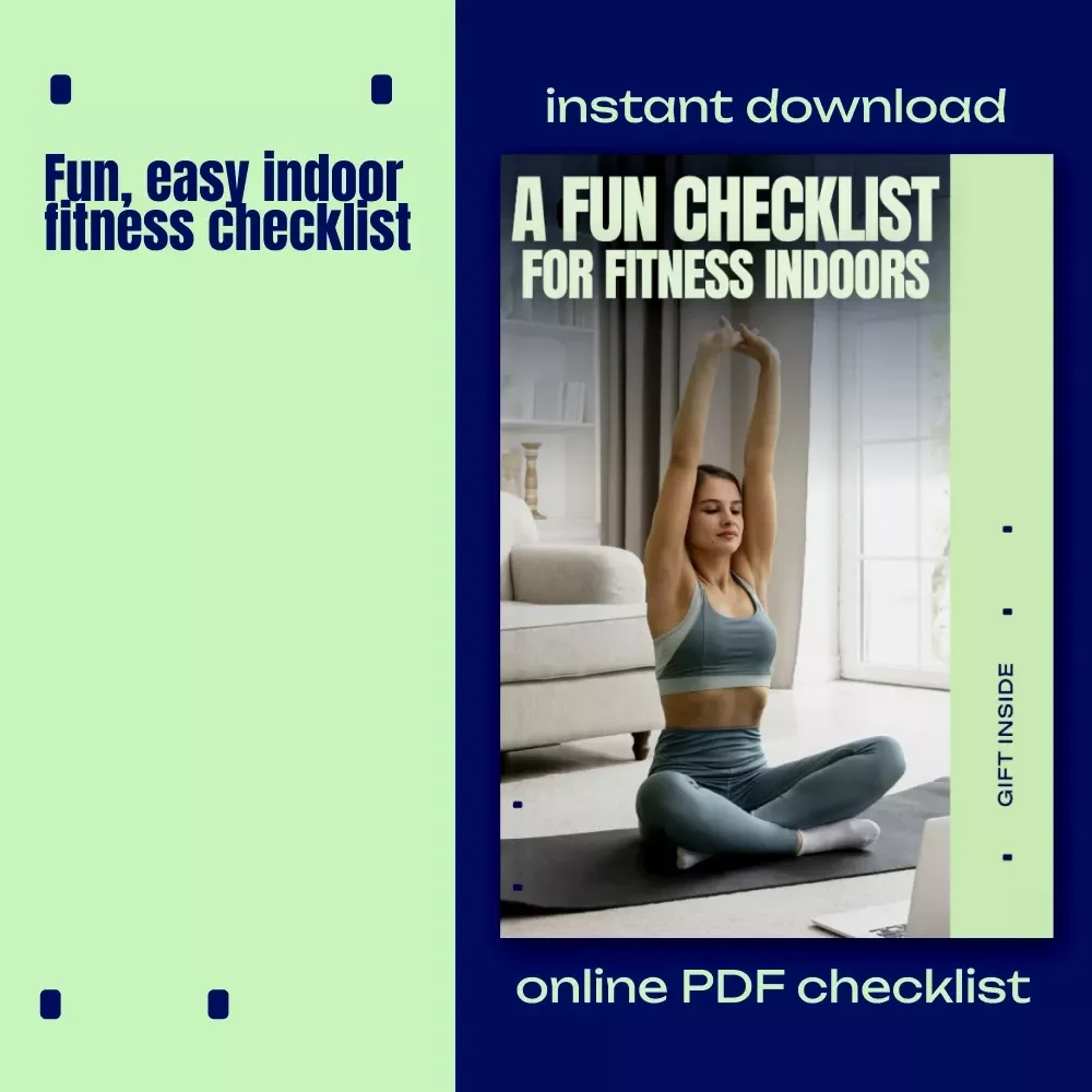 A Fun Checklist for Fitness Indoors – Easy Fitness Activities Indoors Checklist, Printable Movement Guide, At-Home Workout Inspiration