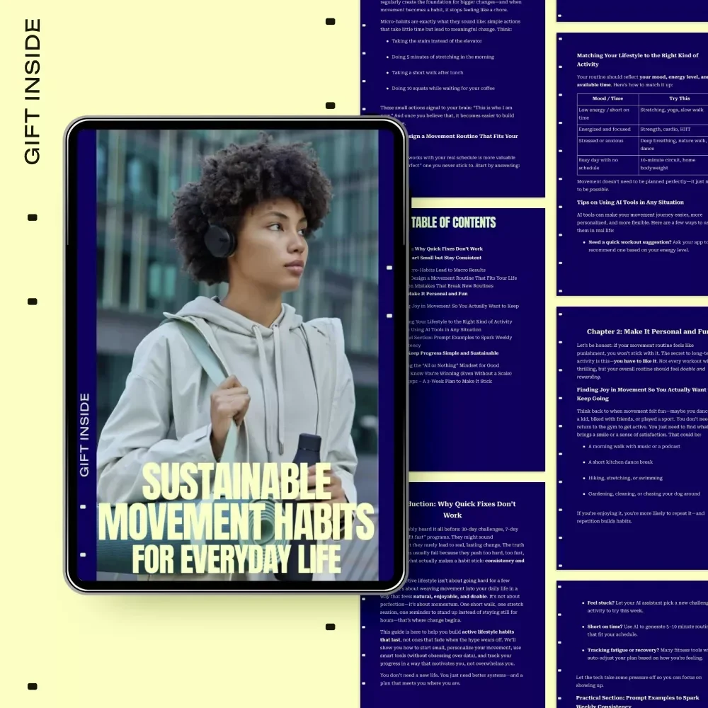 Sustainable Movement Habits For Everyday Life | Digital Guide for Building Active Lifestyle Habits That Stick | Simple Daily Movement Routine, Consistency & Long-Term Wellness