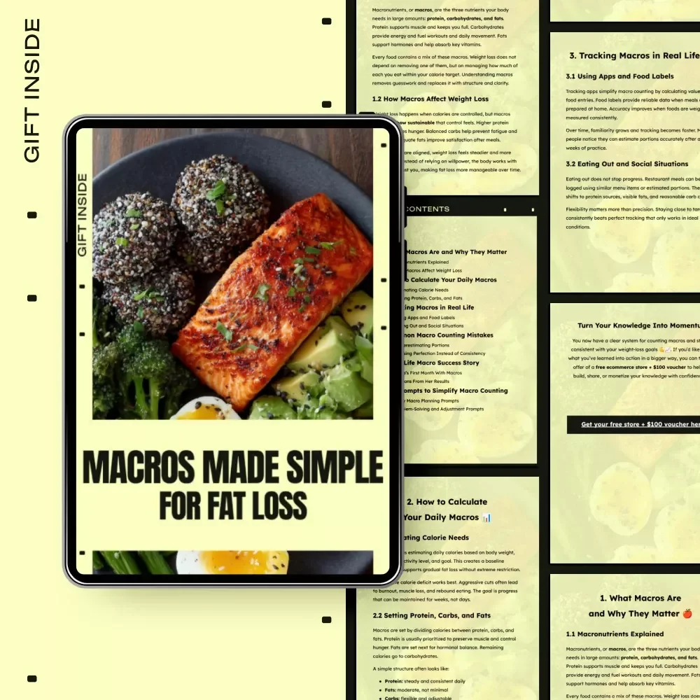 Macros Made Simple for Fat Loss: Easy Guide on How to Count Macros for Weight Loss eBook for Beginners