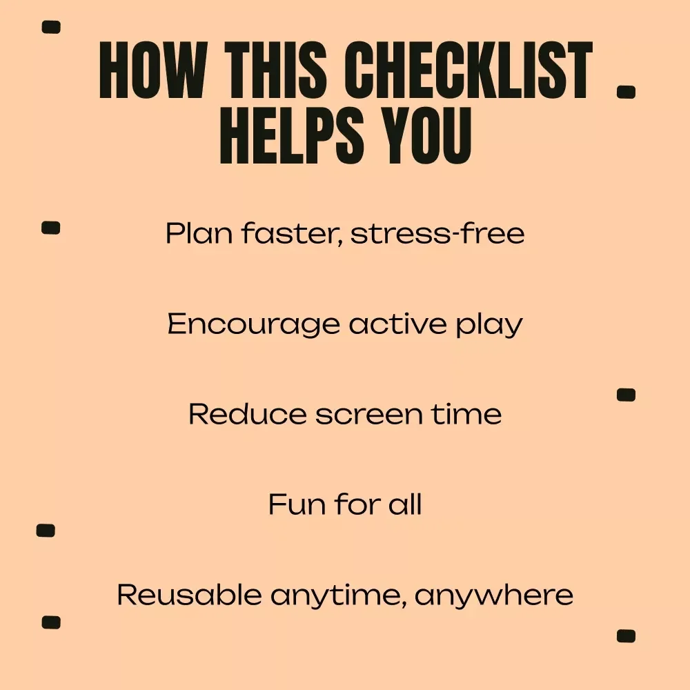 Family Fun Outdoors: Ultimate Games Checklist | Easy Outdoor Games for Family Bonding, Backyard Play & Screen-Free Fun