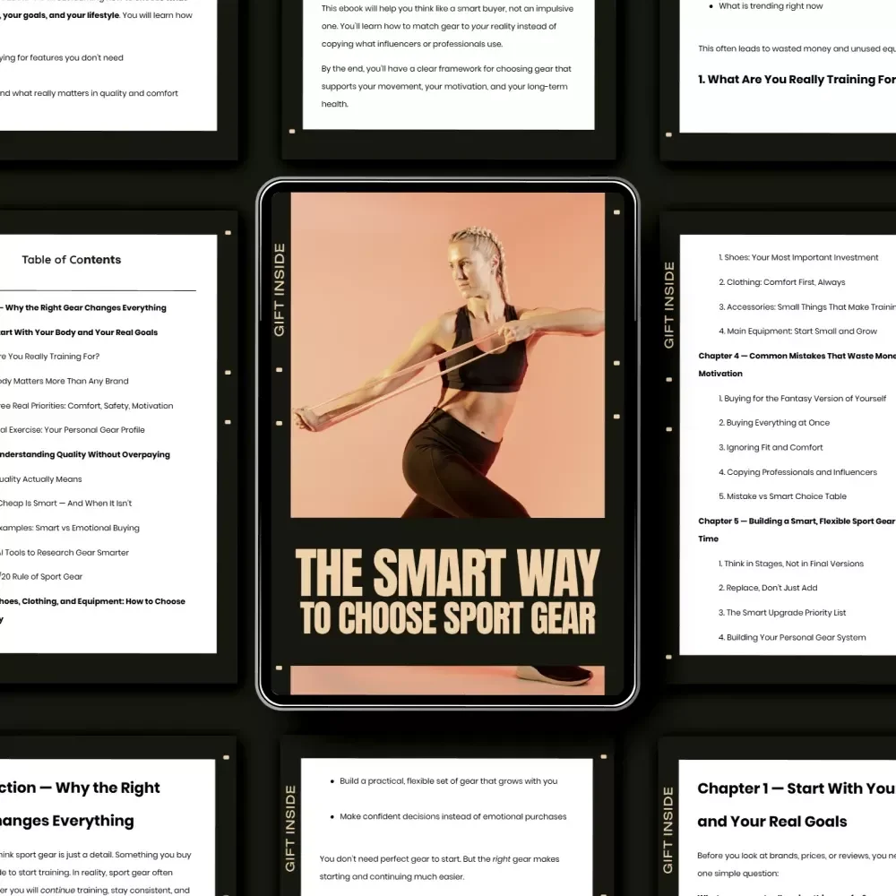 The Smart Way to Choose Sport Gear – Practical eBook Guide on How to Choose Sport Gear, Save Money & Build the Right Fitness Setup