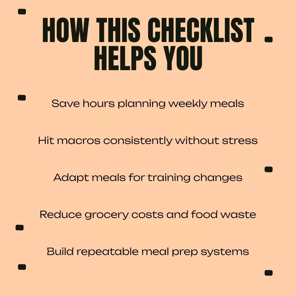 AI Meal Prep Playbook – Athlete Checklist for How to Use AI for Weekly Meal Prep for Athletes, Smart Grocery Planning & Performance Fueling