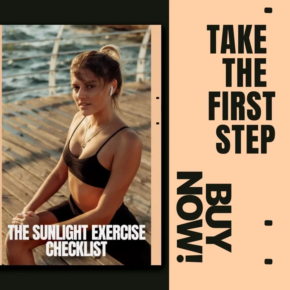 The Sunlight Exercise Checklist | Printable Wellness Checklist | Daily Outdoor Fitness Planner | sunlight exercise benefits Guide