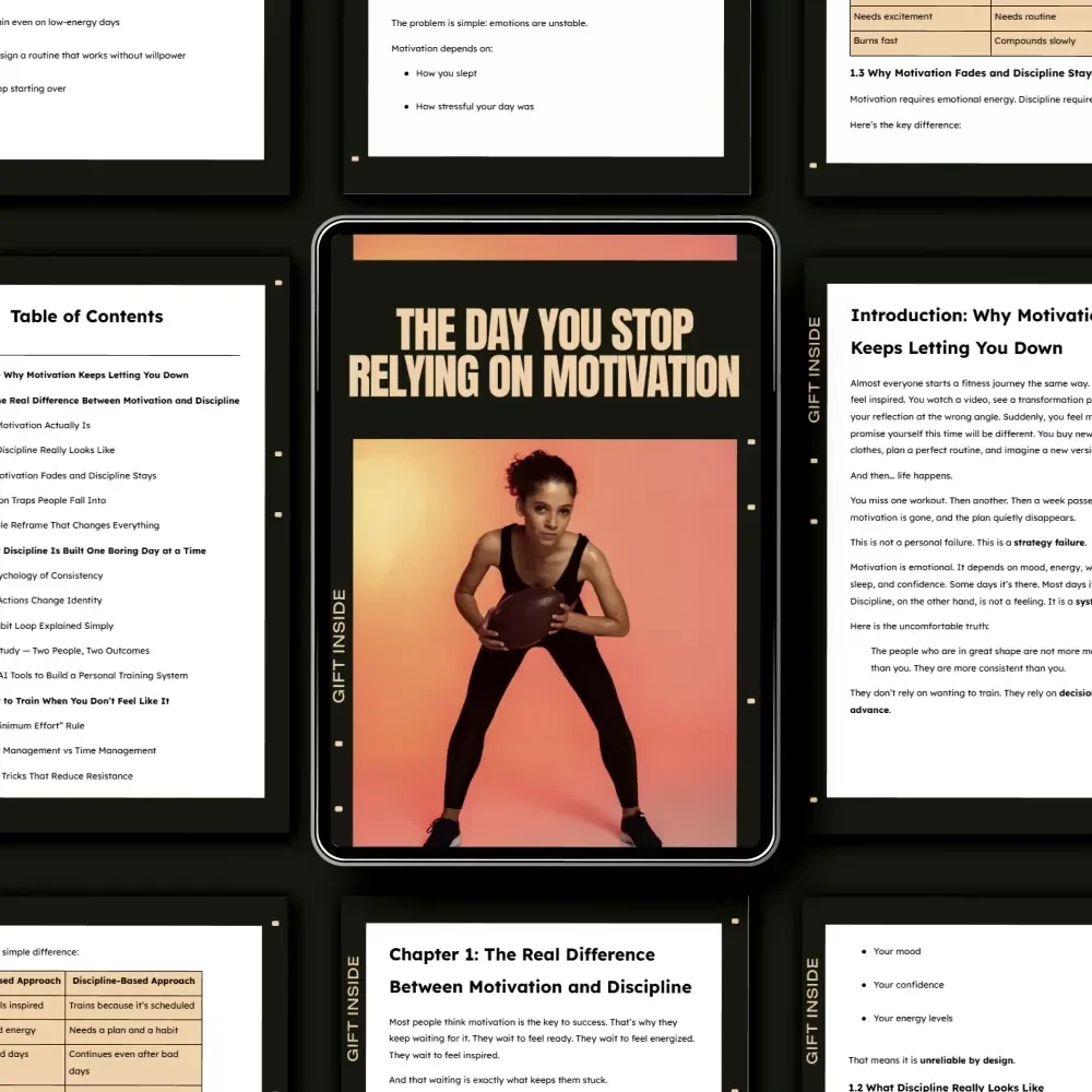 The Day You Stop Relying on Motivation – Fitness Discipline vs Motivation eBook, Mental Toughness Guide, Consistency & Habit Building for Training