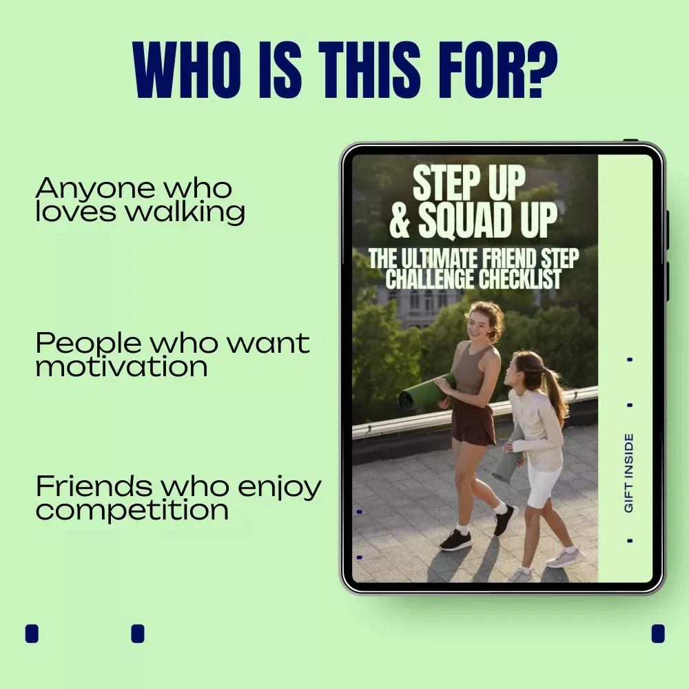 The Ultimate Friend Step Challenge Checklist | Fun Fitness Walking Game | Step Challenges with Friends Printable