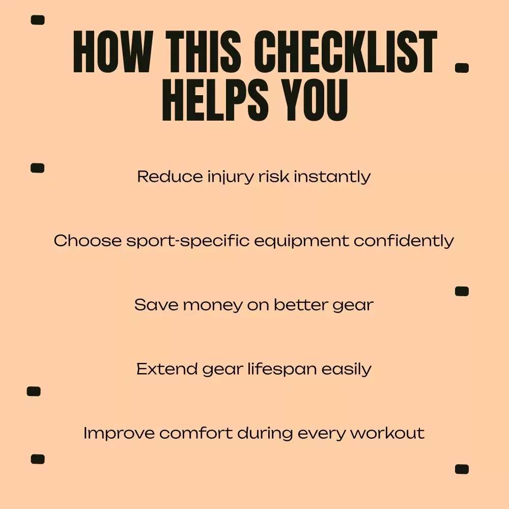 Sport Gear Mistakes Checklist | Digital Download for Athletes & Fitness Lovers | Smart Sports Equipment Guide