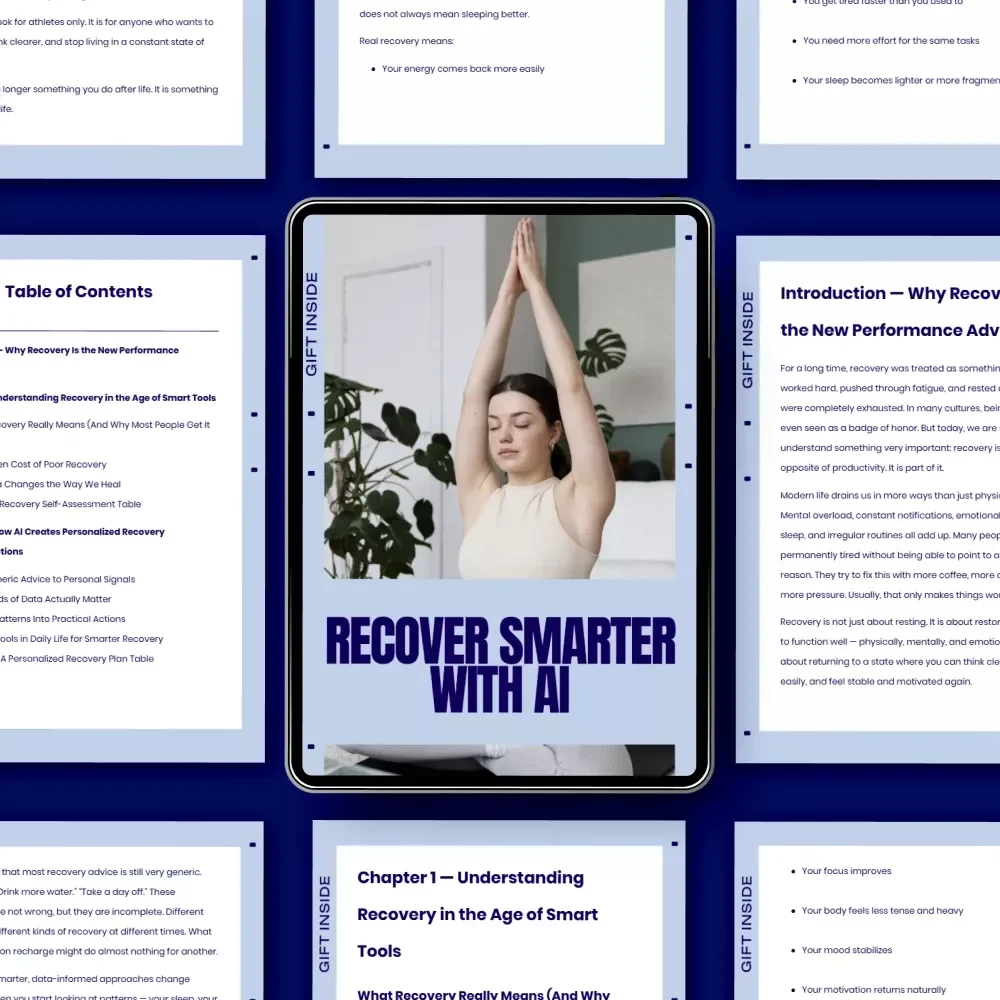 Recover Smarter with AI | Digital eBook Guide to Personalized Healing & Performance Using ai recovery recommendations