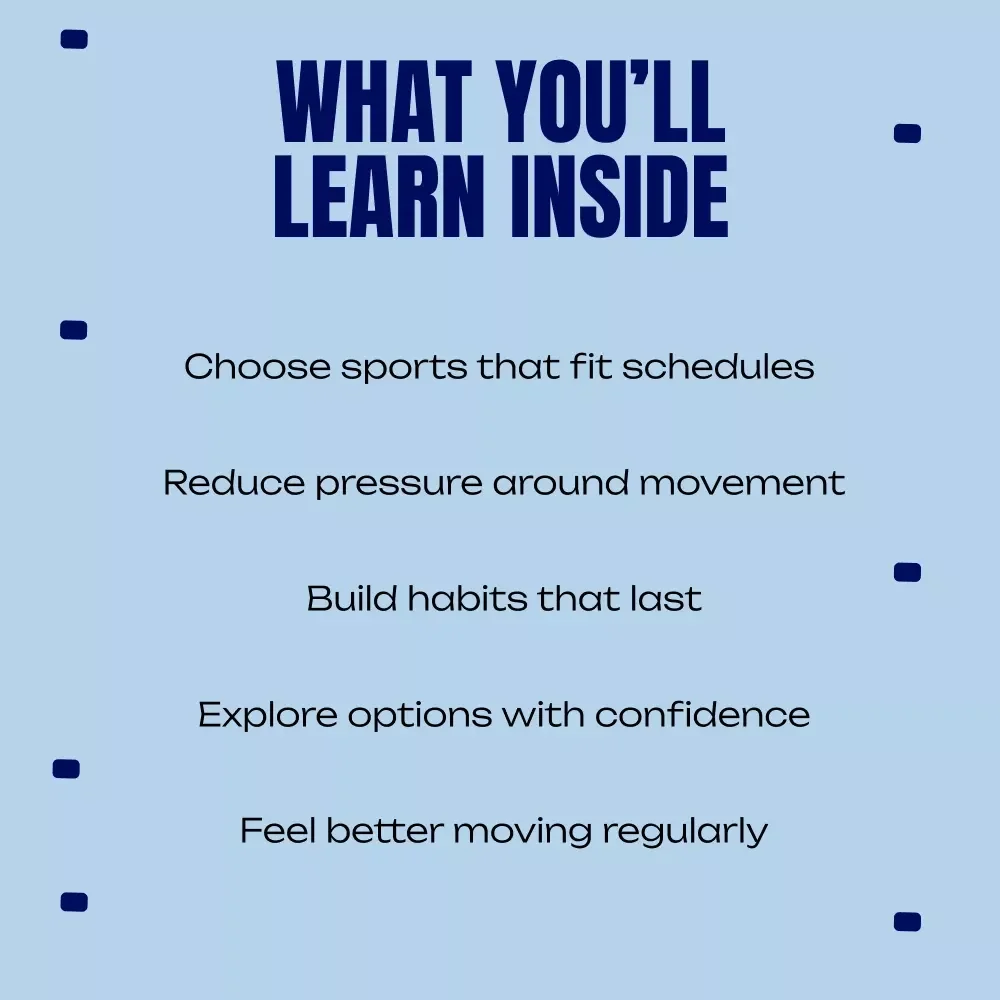 Find the Sport That Fits Your Life Today – Practical Guide on how to choose a sport as an adult | Digital Download for Busy Adults, Movement & Lifestyle Fit
