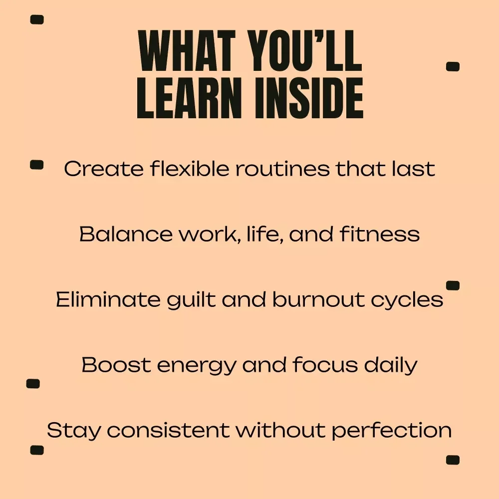Get Fit Without the Burnout | Work Life Fitness Balance eBook for Busy Professionals, Sustainable Fitness Guide & Real-Life Routine System