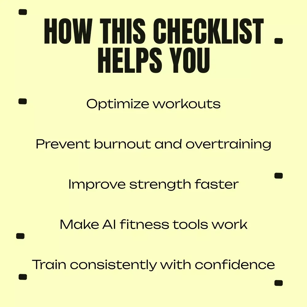 AI Workout Load Tracking Checklist | Smart Fitness Planning Guide | ai workout load tracking Digital Download