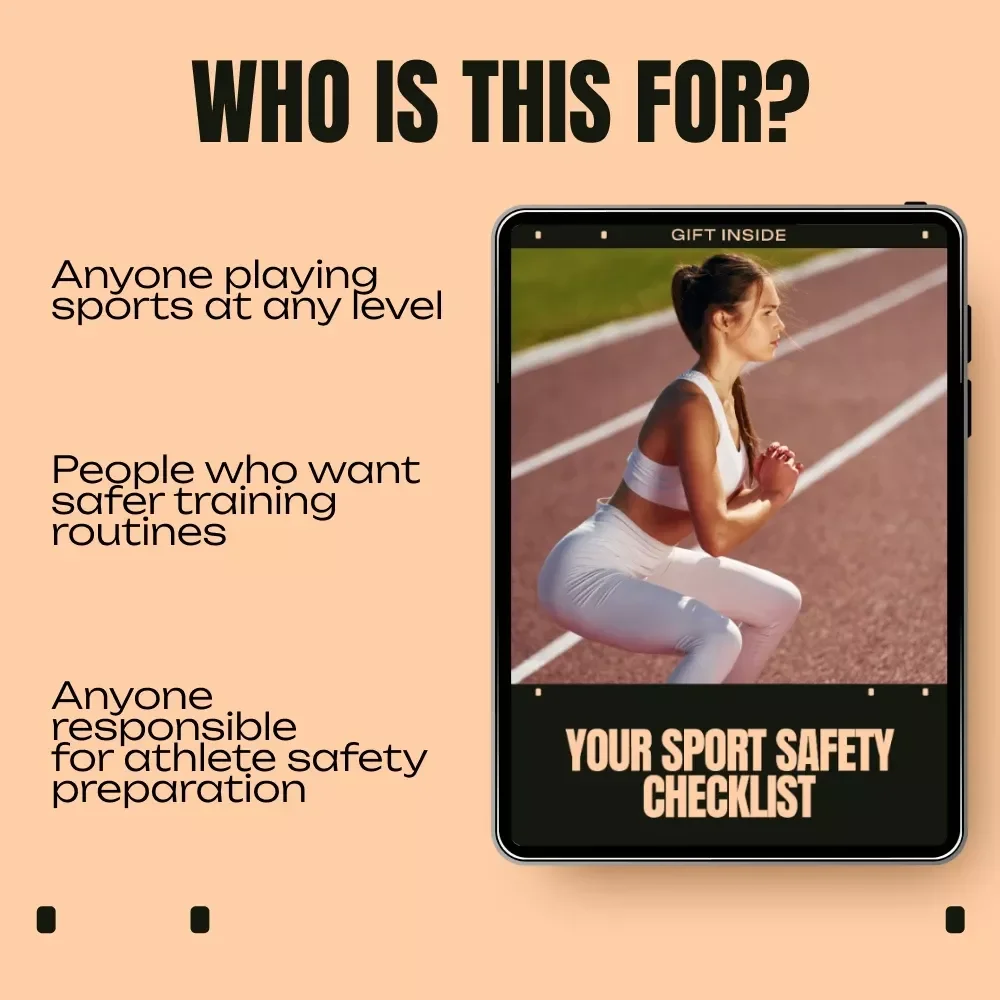 Your Sport Safety Checklist | Essential Sport Safety Gear Importance Guide for Athletes, Parents & Coaches | Printable Digital Checklist