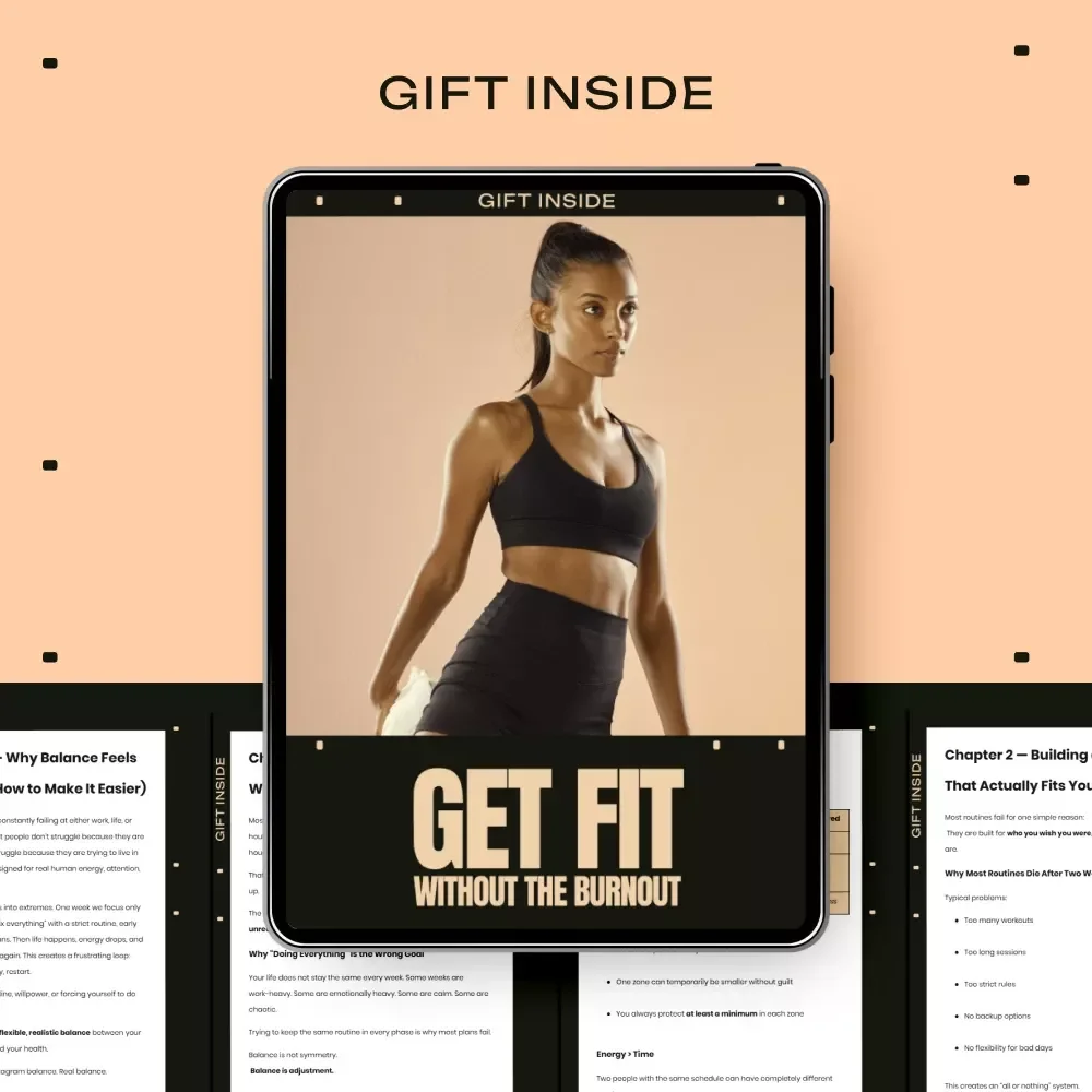 Get Fit Without the Burnout | Work Life Fitness Balance eBook for Busy Professionals, Sustainable Fitness Guide & Real-Life Routine System