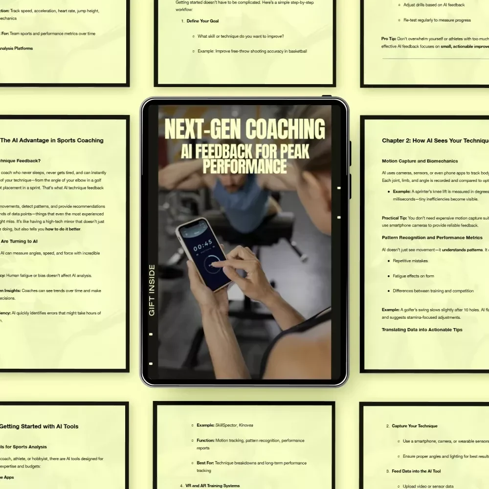 Next-Gen Coaching: AI Feedback for Peak Performance | Ebook Guide to ai technique feedback for Coaches & Athletes | Smart Training, Data-Driven Results