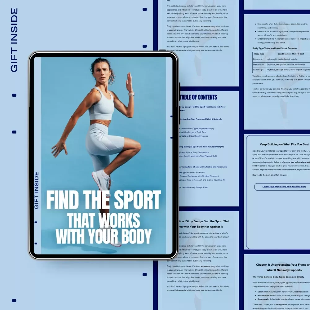 Find the Sport That Works with Your Body – Body Type Fitness Guide | How to Choose a Sport by Body Type | Digital Download