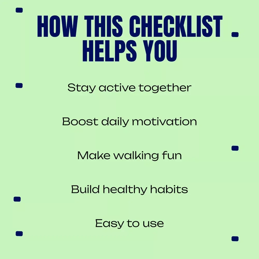The Ultimate Friend Step Challenge Checklist | Fun Fitness Walking Game | Step Challenges with Friends Printable
