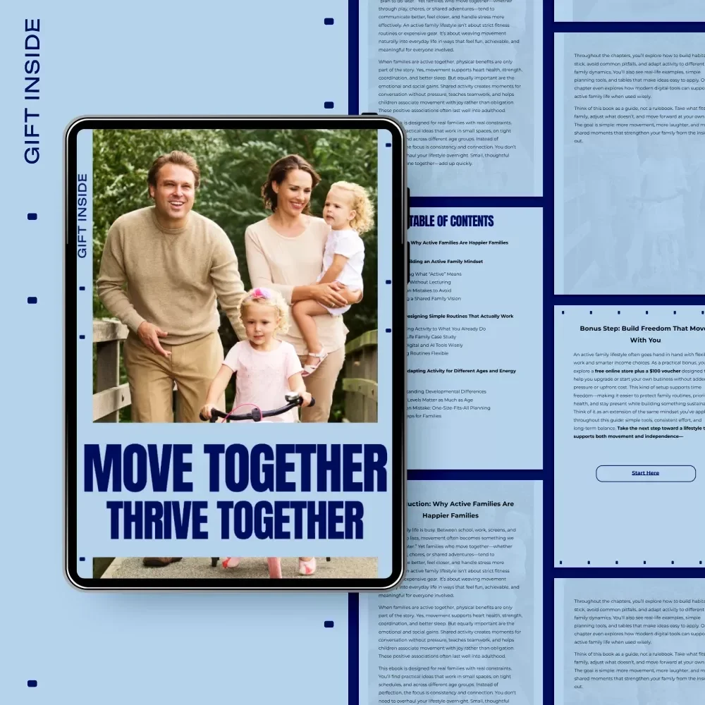 Move Together Thrive Together: Active Family Lifestyle Tips eBook for Building Joyful, Healthy, and Engaged Families