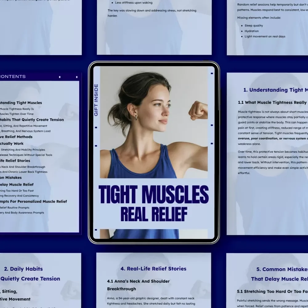 Tight Muscles, Real Relief | Practical Ebook Guide for Tight Muscles Relief, Mobility, Stretching & Daily Recovery
