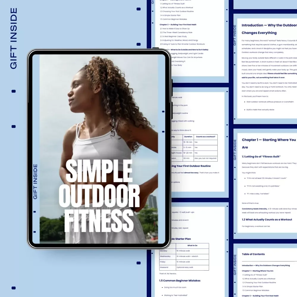 Simple Outdoor Fitness: The Ultimate Beginner’s Guide to Outdoor Workouts for Beginners eBook
