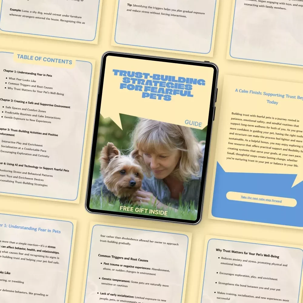 Trust-Building Strategies for Fearful Pets | Digital Guide to Helping Anxious Pets, Fearful Pets Trust Building Tips, eBook for Pet Owners