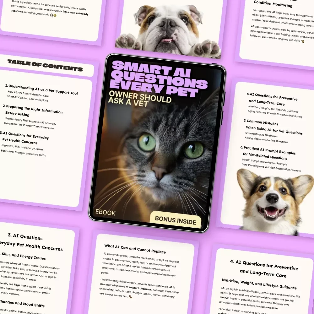 Smart AI Questions Every Pet Owner Should Ask a Vet | Practical eBook Guide for Using AI in Pet Care | ai questions to ask a vet