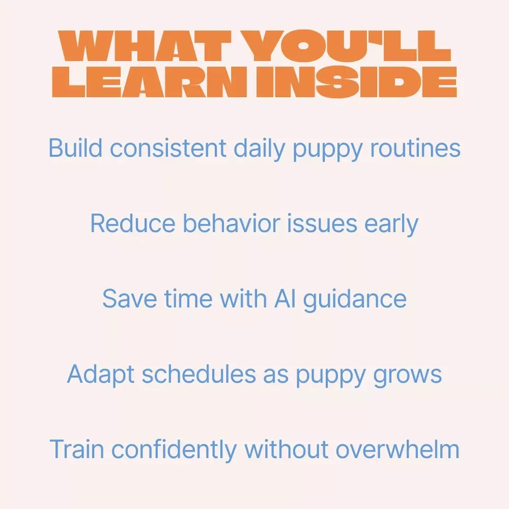 Smart Puppy Training, One Schedule – AI Puppy Training Schedule Guide for Calm Routines, Better Behavior & Confident New Dog Owners