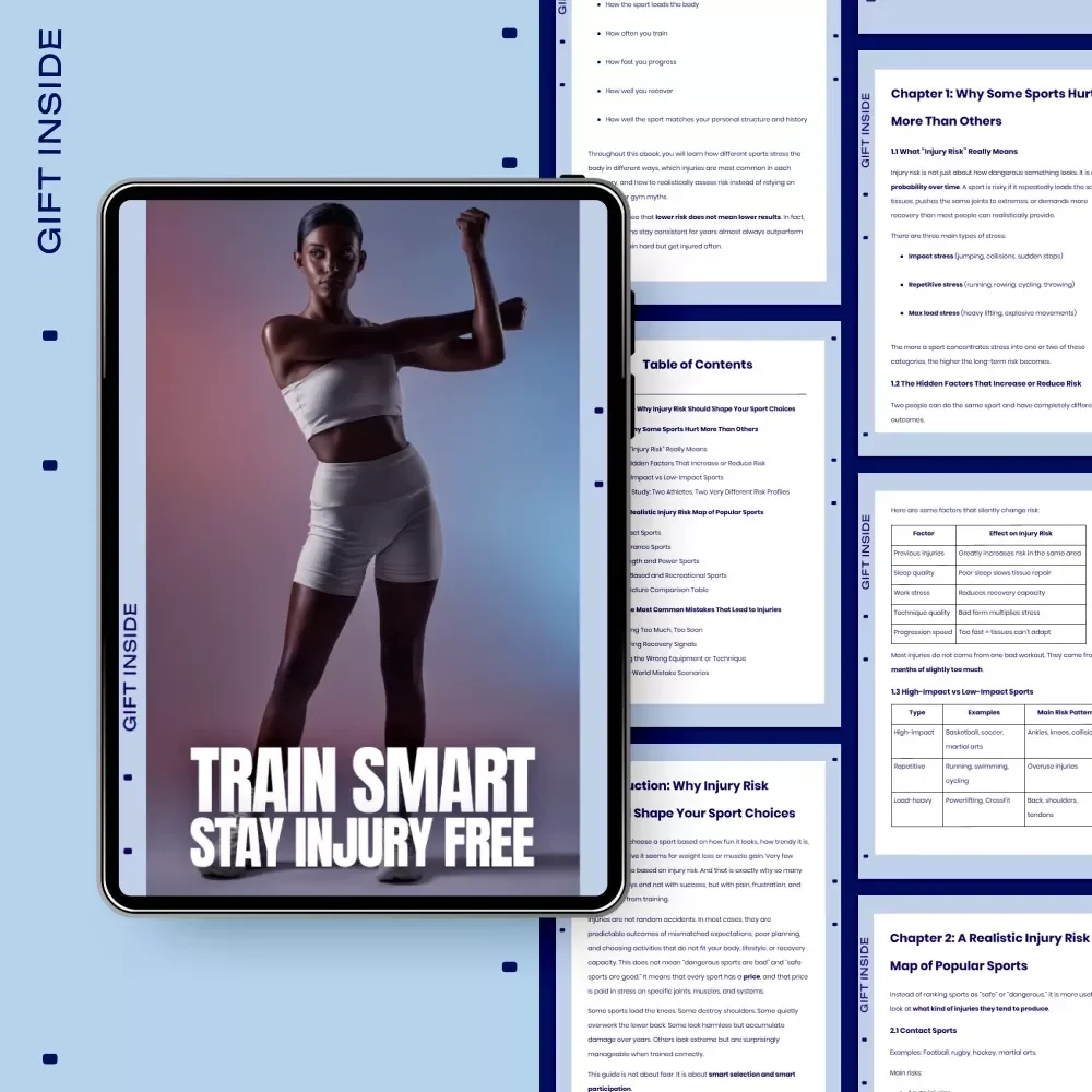 Train Smart Stay Injury Free — Practical Ebook on the Injury Risk of Different Sports for Smarter, Safer Training