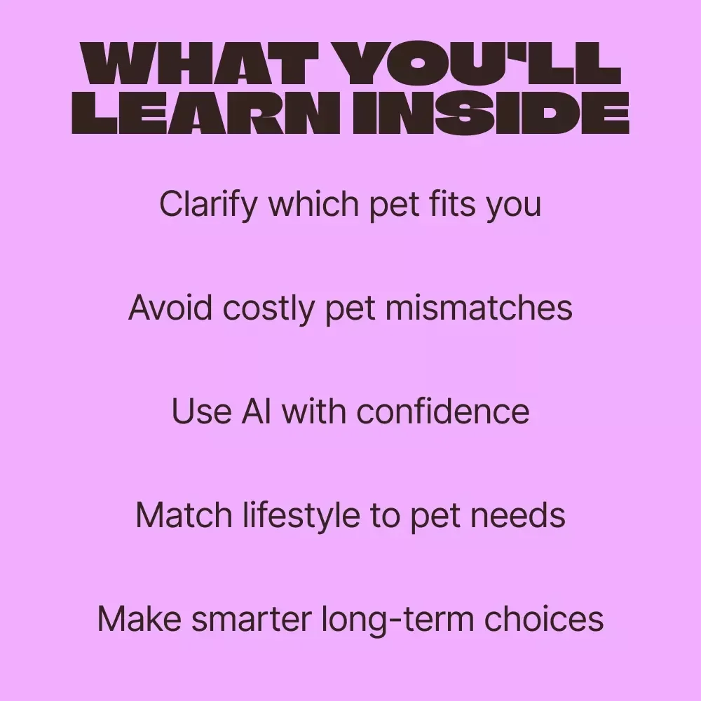 AI Picks Your Perfect Pet – Smart AI Help Choosing a Pet eBook | Personalized Pet Matching Guide for Your Lifestyle