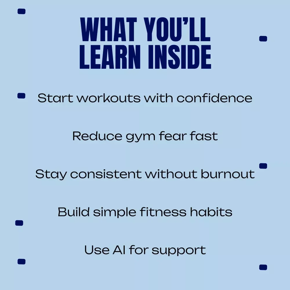 Fitness Confidence Starts Here – Beginner Fitness Confidence Guide, Mindset Reset eBook, Gym Anxiety Help, AI Fitness Prompts, Simple Workout Confidence Download