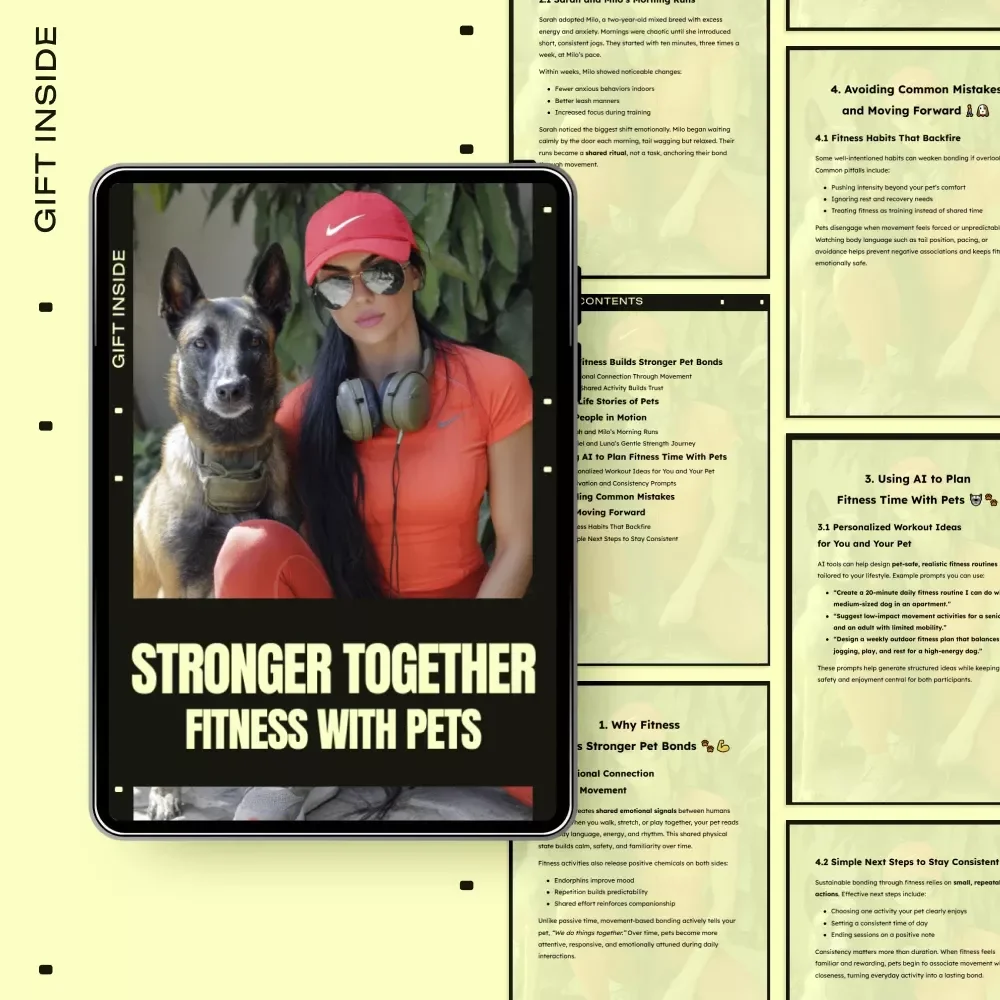 Stronger Together, Fitness With Pets – A Heartfelt Guide to Bonding Through Fitness With Pets, Daily Routines, Trust-Building Movement & AI-Powered Planning