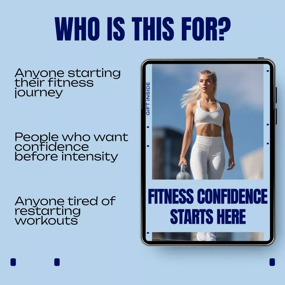 Fitness Confidence Starts Here – Beginner Fitness Confidence Guide, Mindset Reset eBook, Gym Anxiety Help, AI Fitness Prompts, Simple Workout Confidence Download