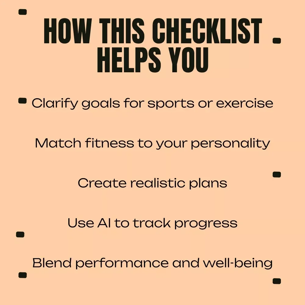 Sports or Exercise Digital Download Guide | eBook & Checklist for Fitness, Training, AI Workouts, Health, and Performance Planning
