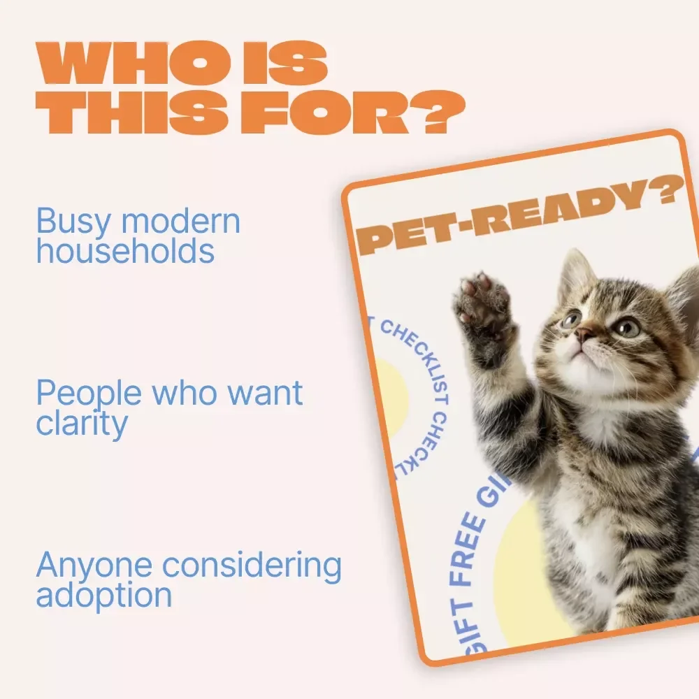 Pet-Ready? AI Adoption Readiness Check Checklist | Smart Pet Adoption Planner & Lifestyle Prep Guide | Digital Download