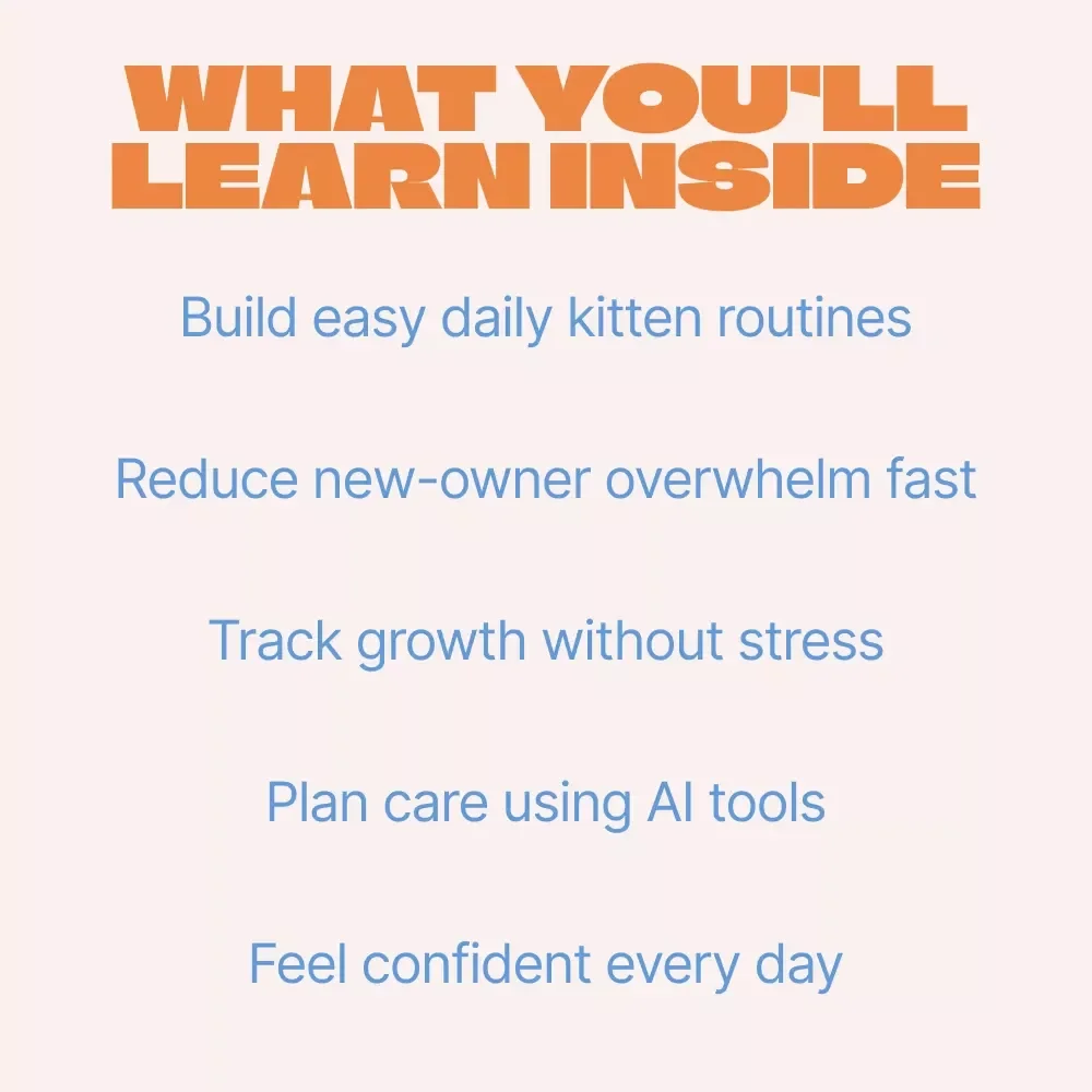 Smart Kitten Care Made Simple – Digital Ebook Guide with AI Kitten Care Planner for New Cat Owners