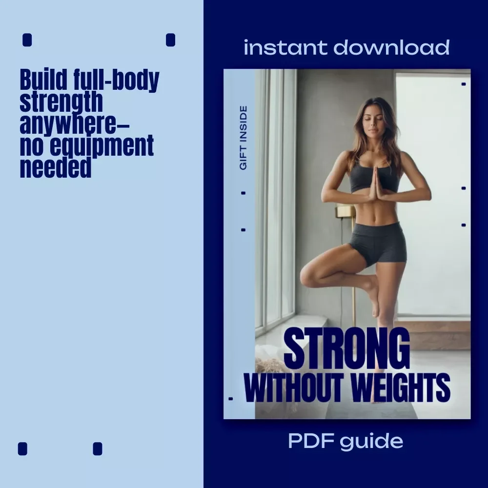 Strong Without Weights | Bodyweight Strength Training Guide, No Equipment Workout eBook, Build Muscle Anywhere, Home & Travel Fitness Digital Download