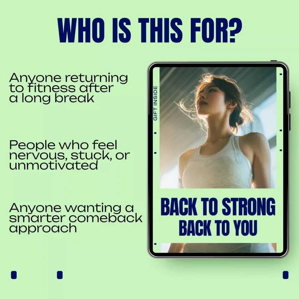 Back to Strong, Back to You – Fitness Confidence Reset Guide for Restarting Workouts After a Long Break | Digital Download eBook & Checklist