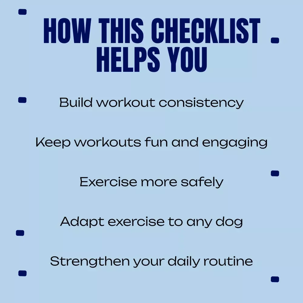Workout Paws – Working Out With Your Dog Checklist | Daily Dog Fitness Routine | Printable & Digital Pet Workout Guide