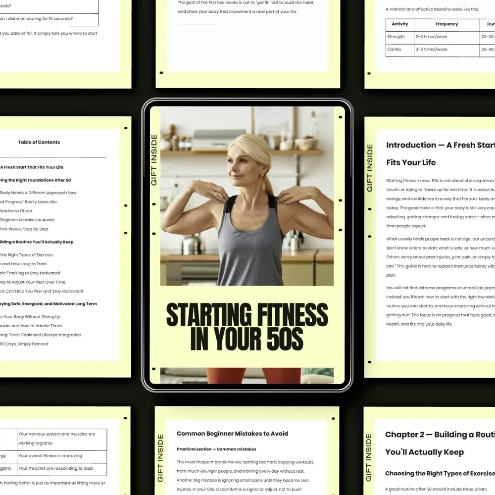 Starting Fitness in Your 50s – Practical Guide for Beginners, Step-by-Step Plan, Healthy Aging Workout Blueprint, how to start fitness in your 50s