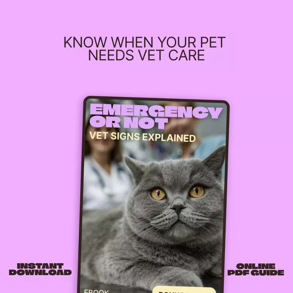 Emergency or Not, Vet Signs Explained – Pet Owner eBook Guide to emergency vs non emergency vet signs, Know When to Rush or Wait