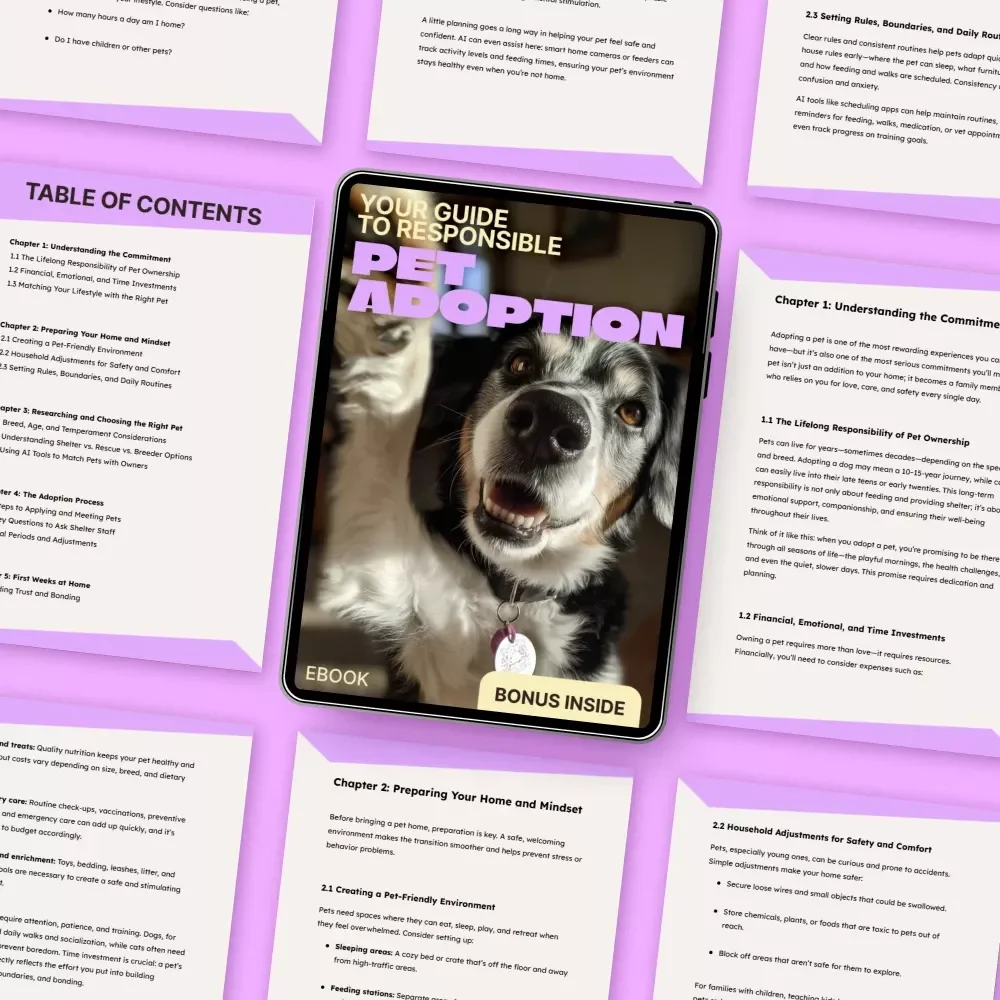 Your Guide to Responsible Pet Adoption | Practical Ebook on how to adopt a pet responsibly with Confidence