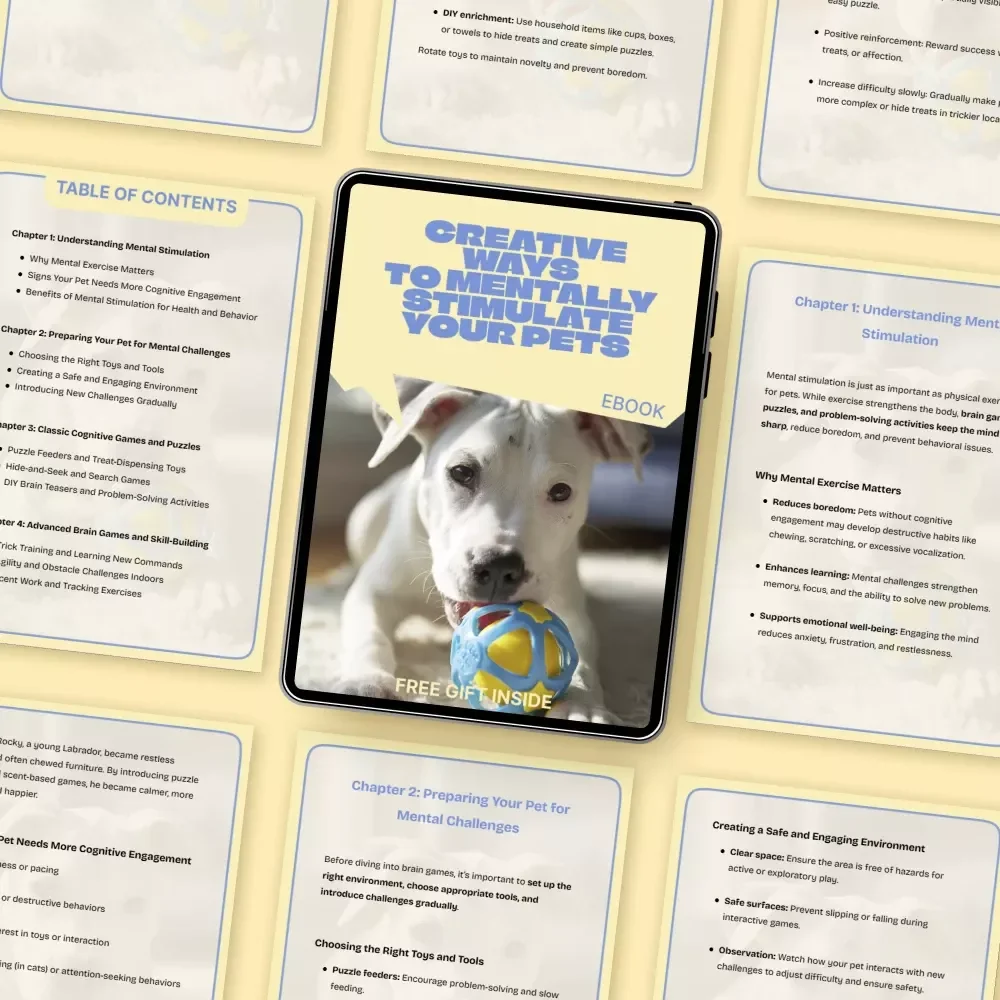 Creative Ways to Mentally Stimulate Your Pets | Practical Ebook Guide for Mental Stimulation for Pets | Fun Brain Games, Enrichment Ideas & Smart Training Activities