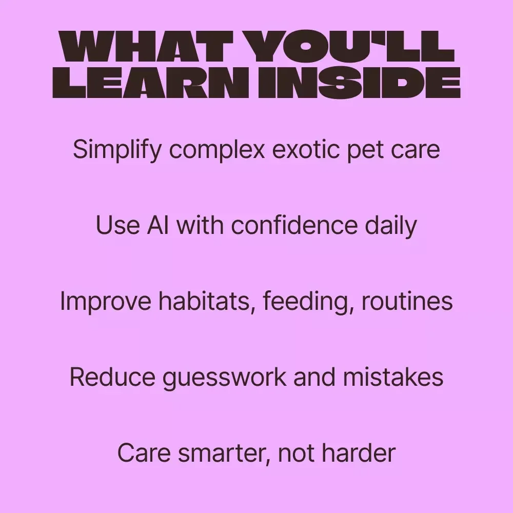 AI Care for Exotic Pets | Smart AI Exotic Pet Care Guidance eBook for Reptiles, Birds & Unique Companions