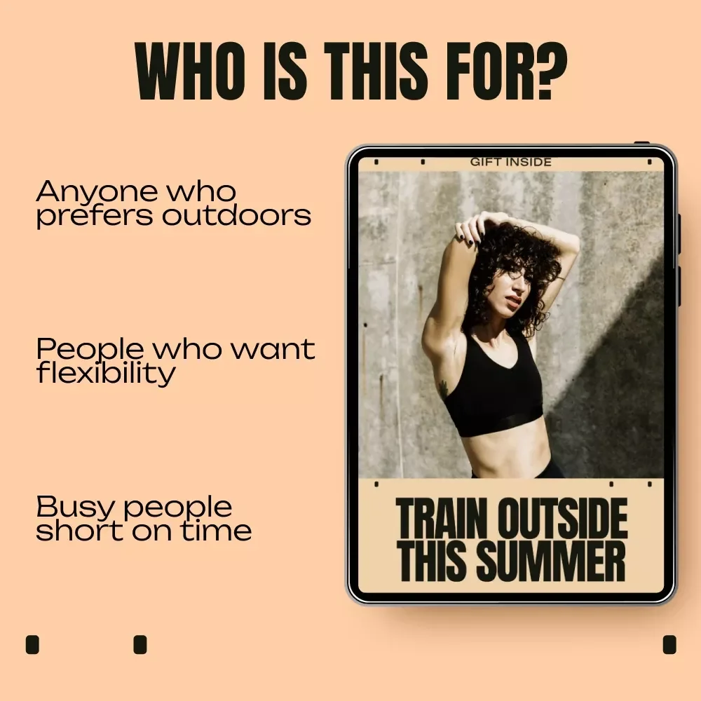 Train Outside This Summer | Outdoor Fitness eBook Guide for outdoor workouts for summer, Bodyweight Training, Cardio & Fat Loss