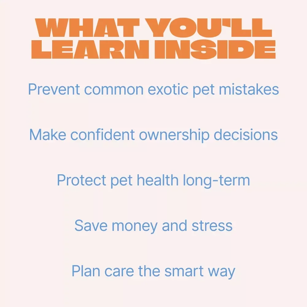 Exotic Pet Mistakes You’ll Regret – Essential Exotic Pet Mistakes Guide for New & Aspiring Owners | Digital Download