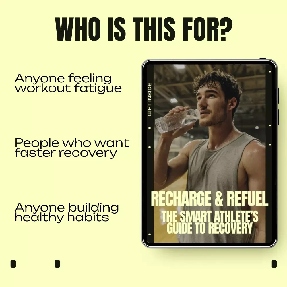 Recharge & Refuel: The Smart Athlete’s Guide to Recovery – Practical eBook on recovery basics after workouts, nutrition, sleep, mobility & smart performance habits